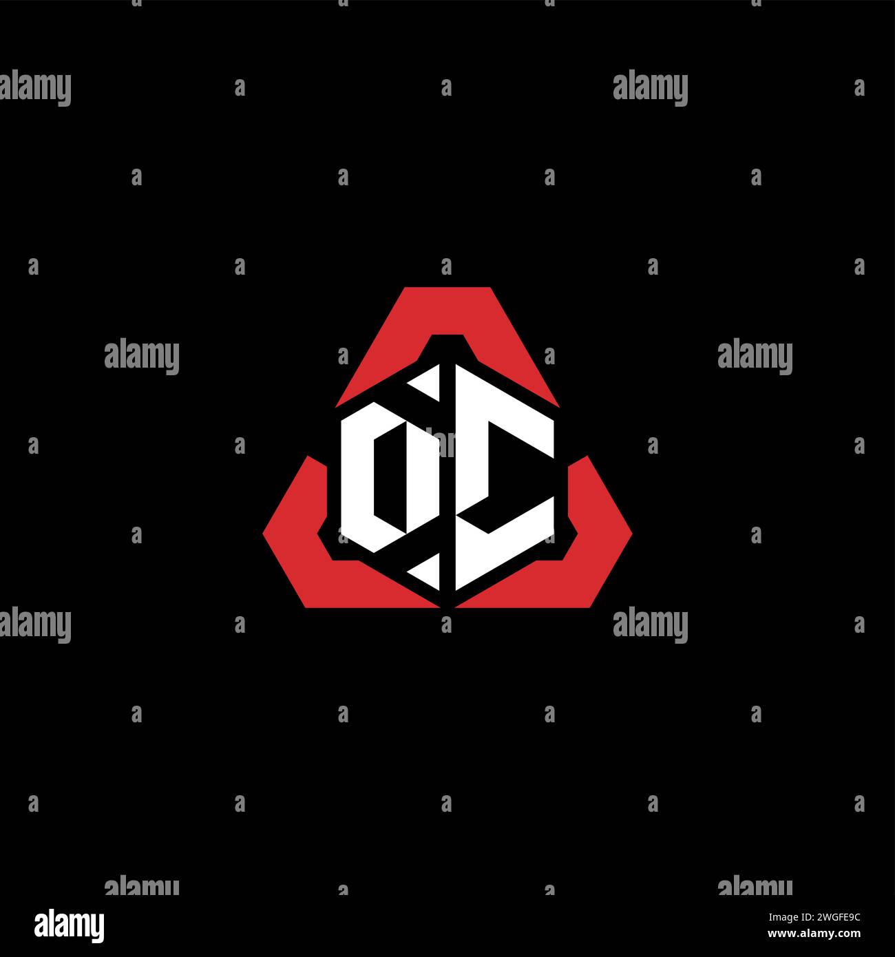 DC initial logo modern and futuristic concept for esport or gaming logo Stock Vector