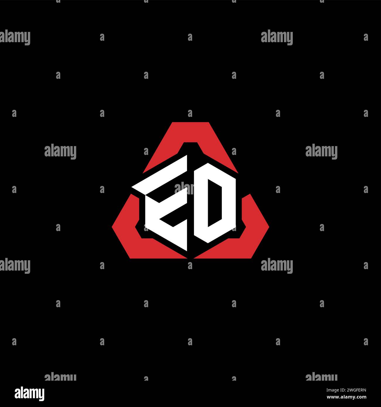 EO initial logo modern and futuristic concept for esport or gaming logo Stock Vector