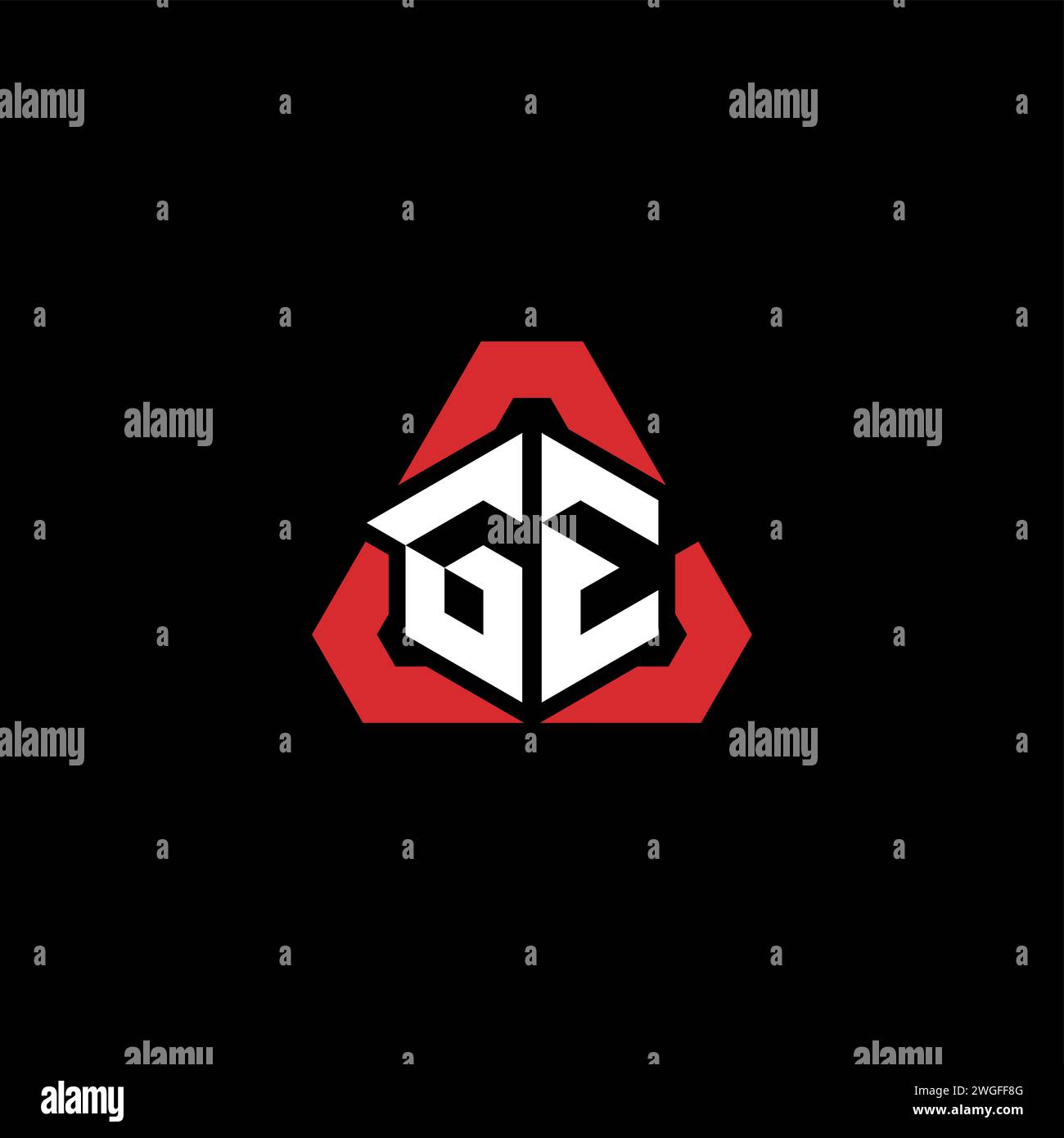 GE initial logo modern and futuristic concept for esport or gaming logo ...