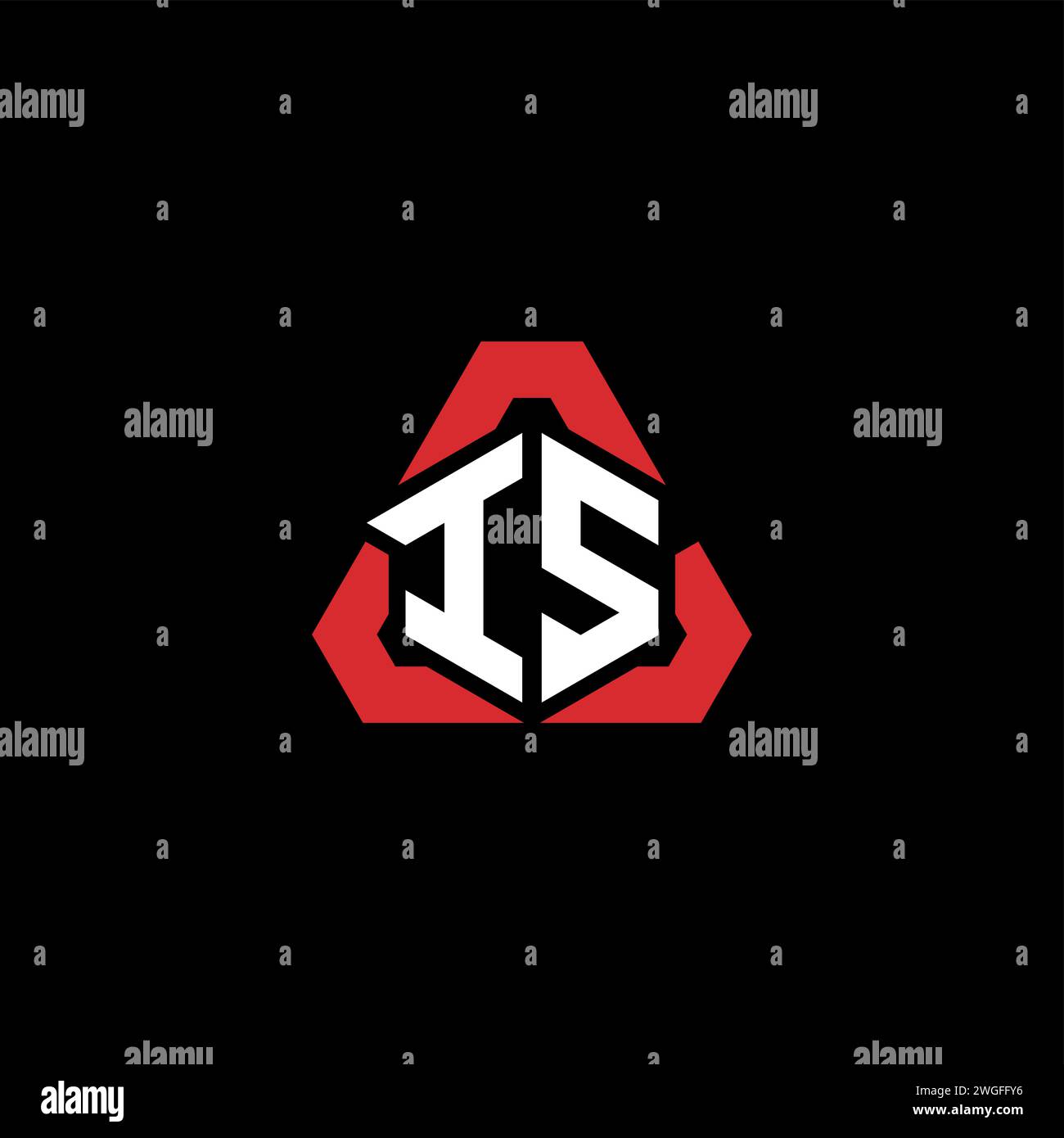 IS initial logo modern and futuristic concept for esport or gaming logo Stock Vector