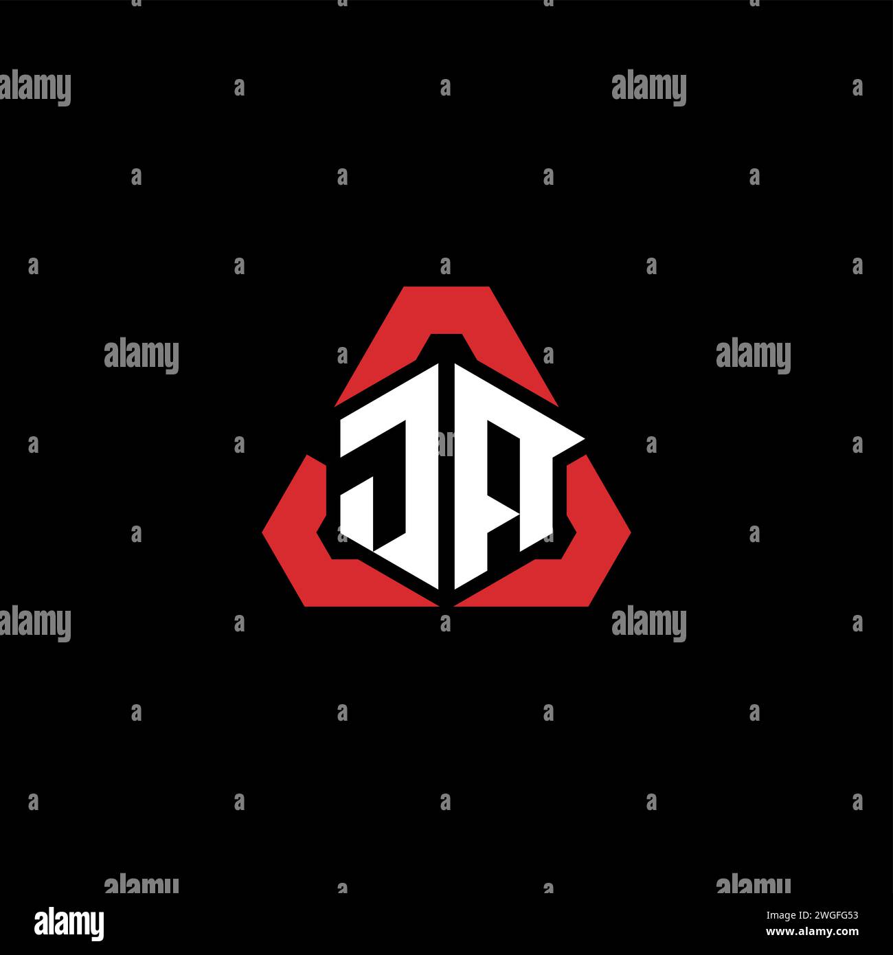 JA initial logo modern and futuristic concept for esport or gaming logo Stock Vector