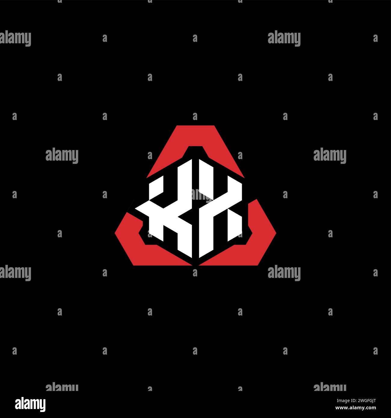 KX initial logo modern and futuristic concept for esport or gaming logo Stock Vector