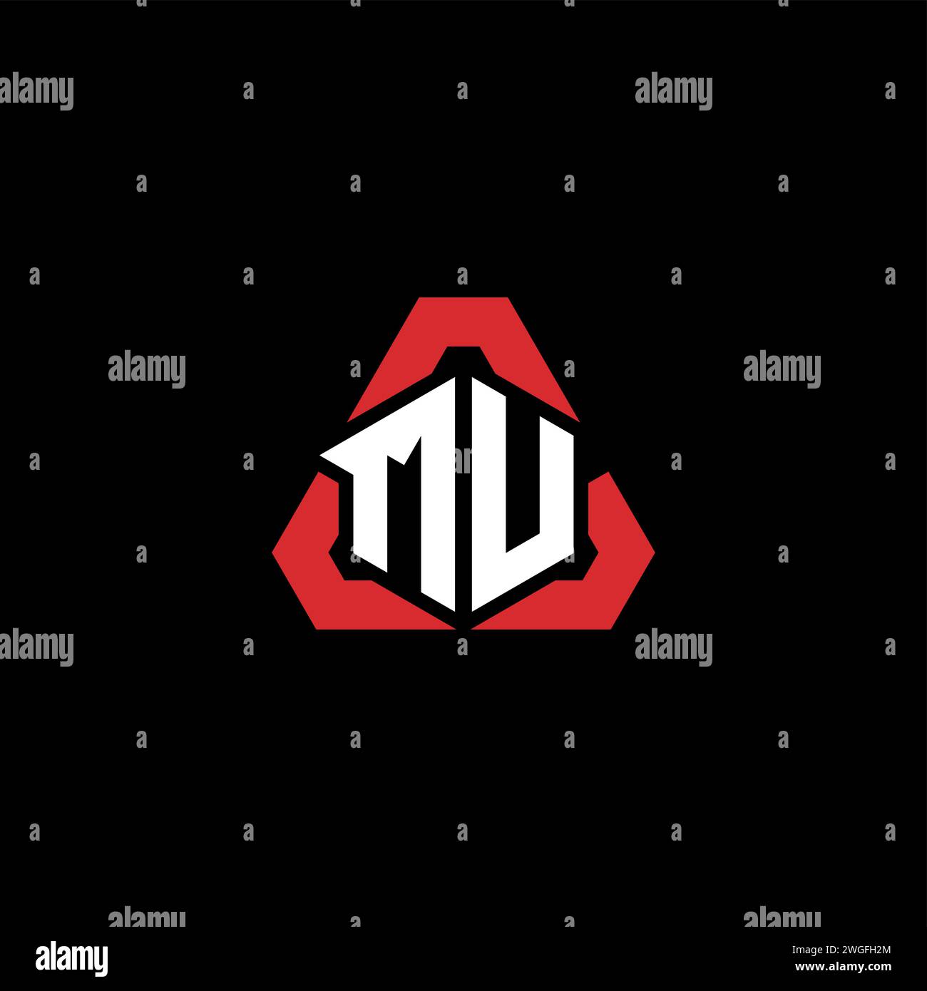 MV initial logo modern and futuristic concept for esport or gaming logo Stock Vector