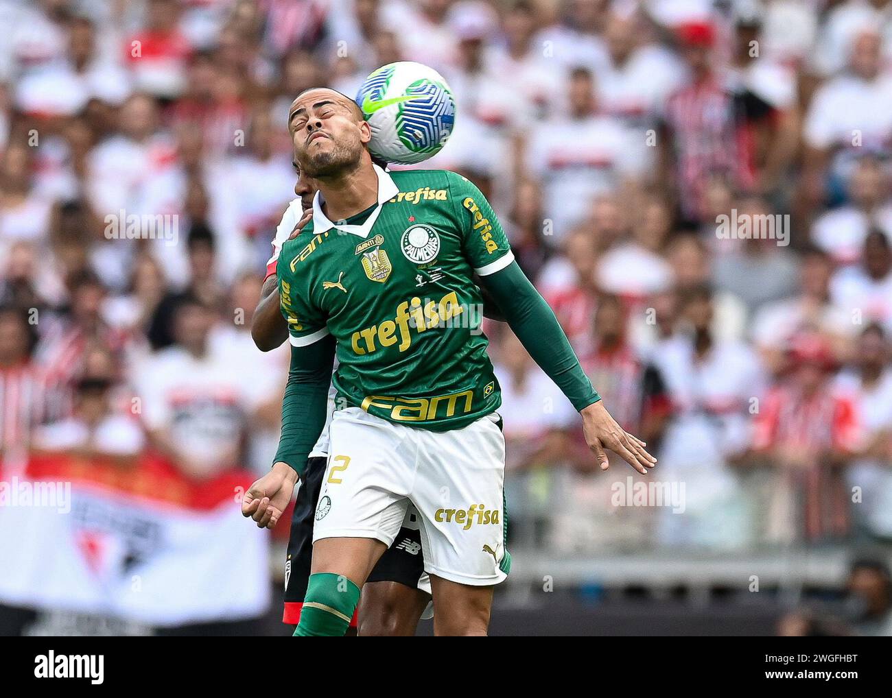 Belo Horizonte, Brazil. 04th Feb, 2024. Mayke of Palmeiras, during the match between Palmeiras and Sao Paulo, for the Brazil Supercopa 2024, at Mineirao Stadium, in Belo Horizonte on February 04. Photo: Gledston Tavares/DiaEsportivo/Alamy Live News Credit: DiaEsportivo/Alamy Live News Stock Photo