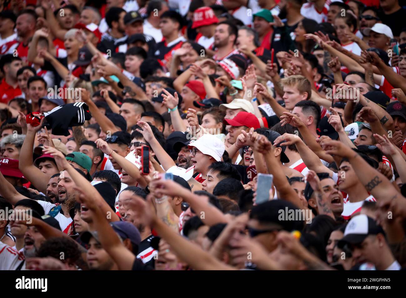 Buenos Aires, Buenos Aires, Argentina. 4th Feb, 2024. River Plate fans