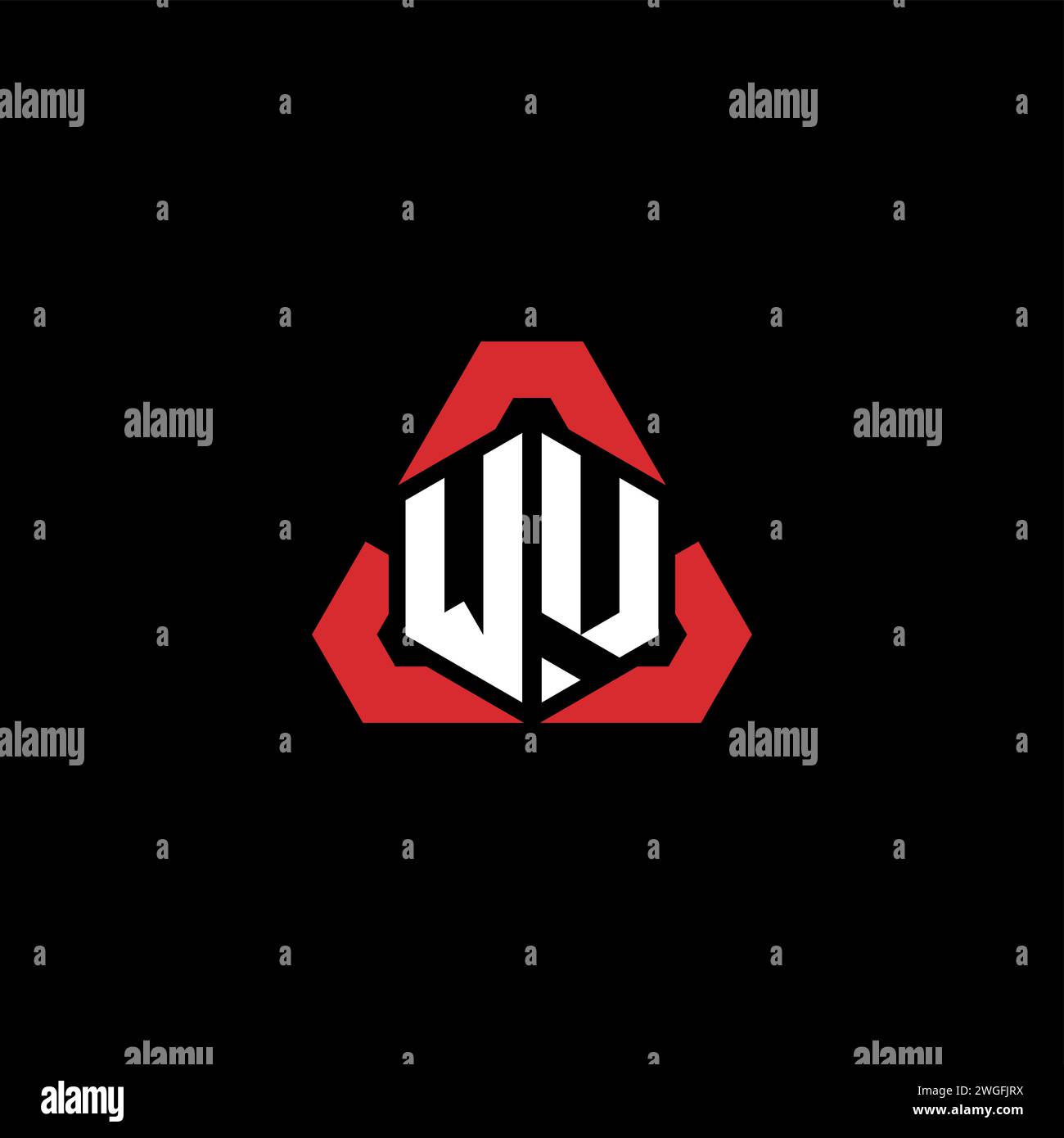 WU initial logo modern and futuristic concept for esport or gaming logo ...