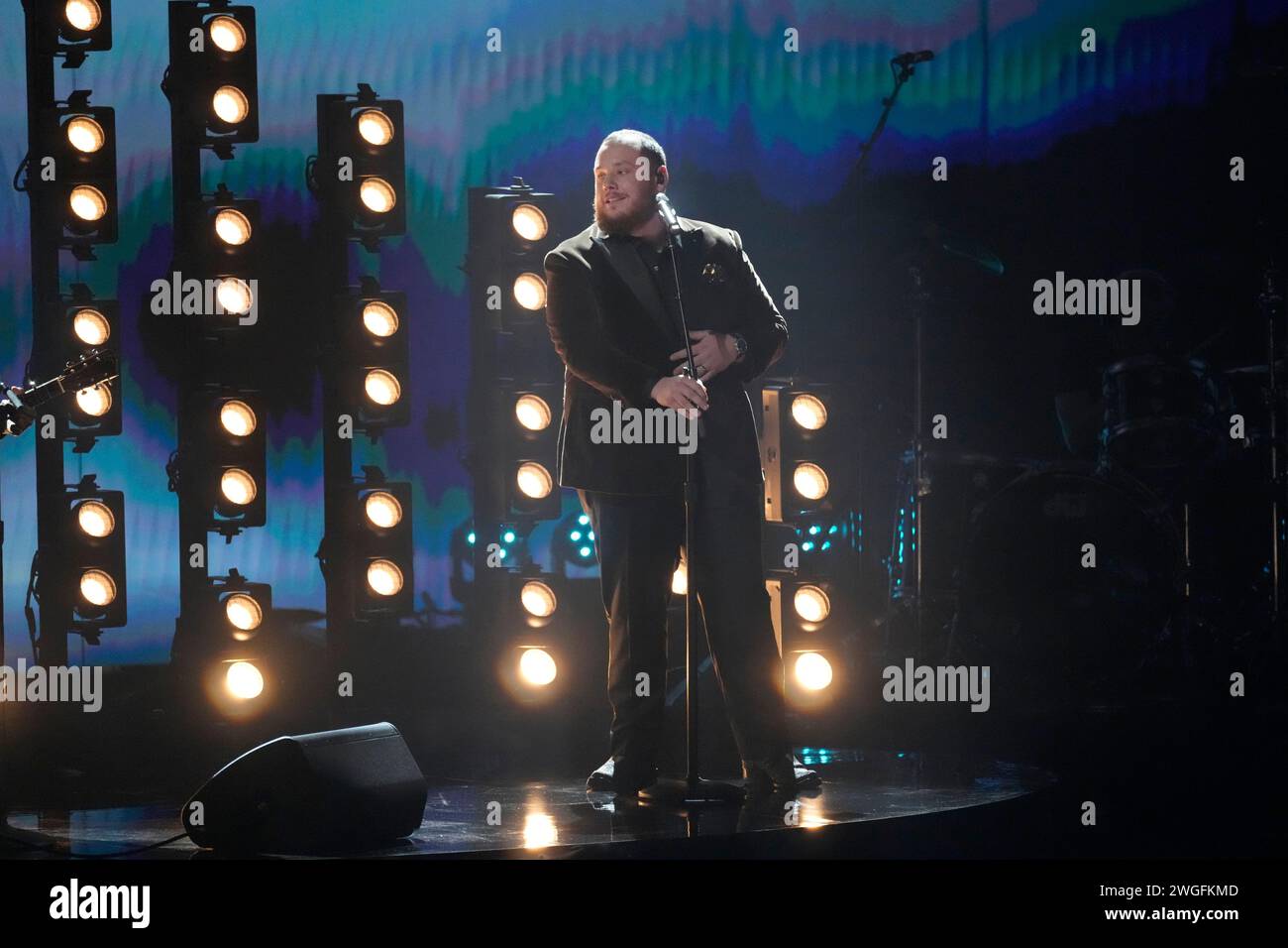 Luke Combs performs "Fast Car" during the 66th annual Grammy Awards on