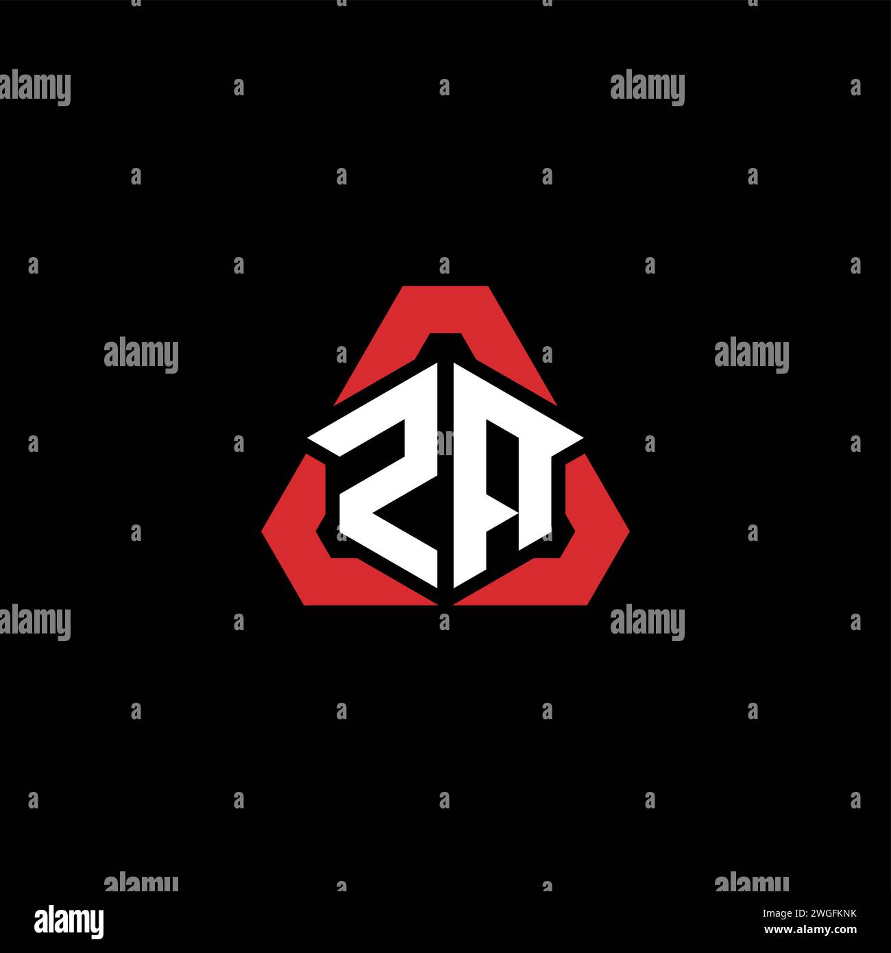 ZA initial logo modern and futuristic concept for esport or gaming logo Stock Vector
