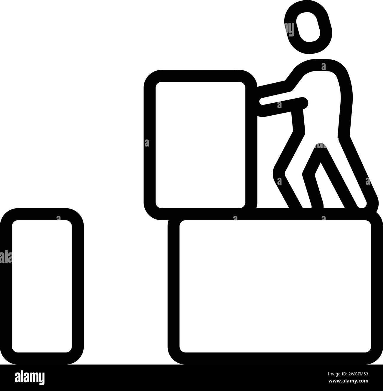 Icon determination bravery Cut Out Stock Images & Pictures - Alamy