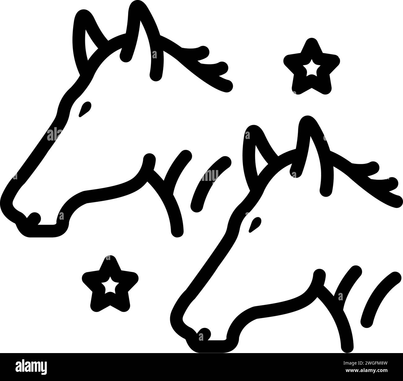 Icon for horses,steed Stock Vector