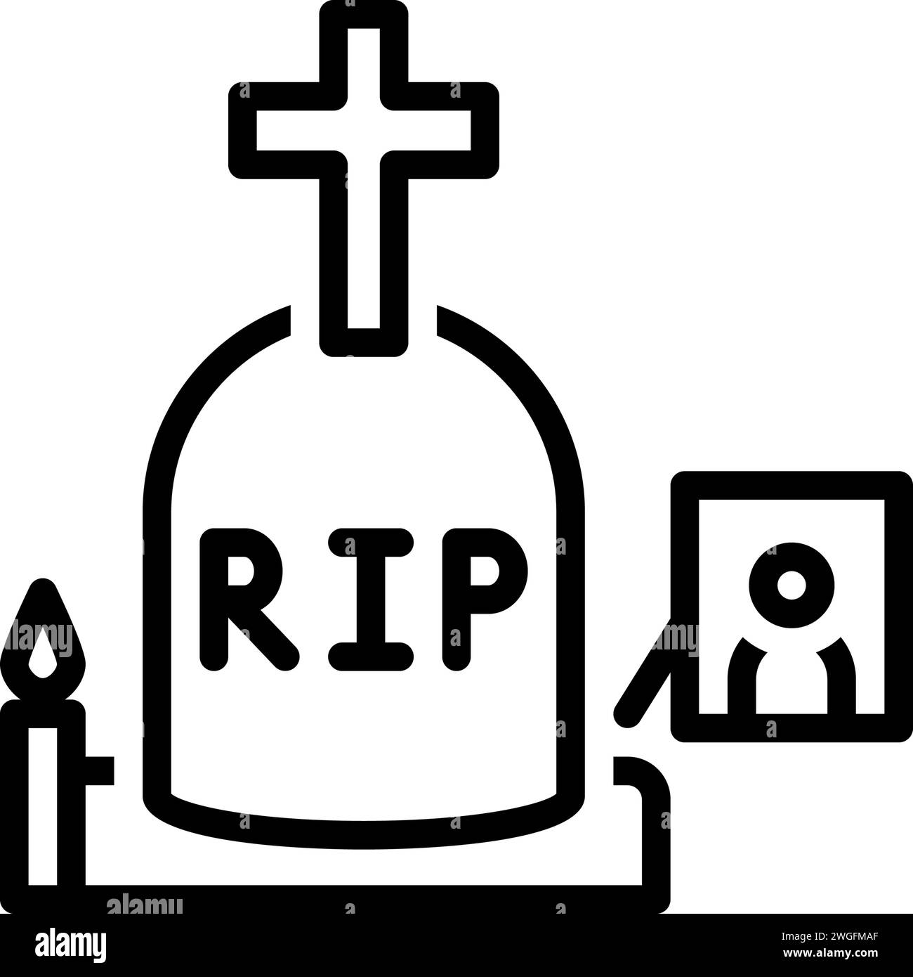 Icon for funeral,burial Stock Vector