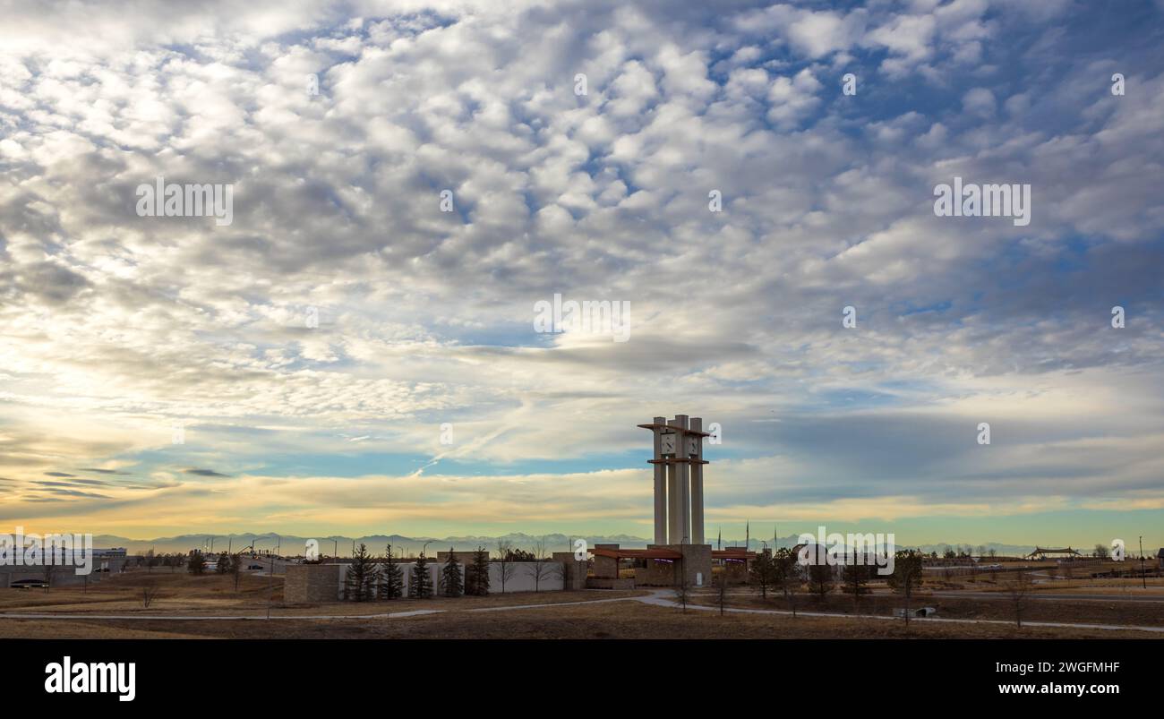 Aurora, Colorado January 31, 2024 Community Monument in Hogan Park
