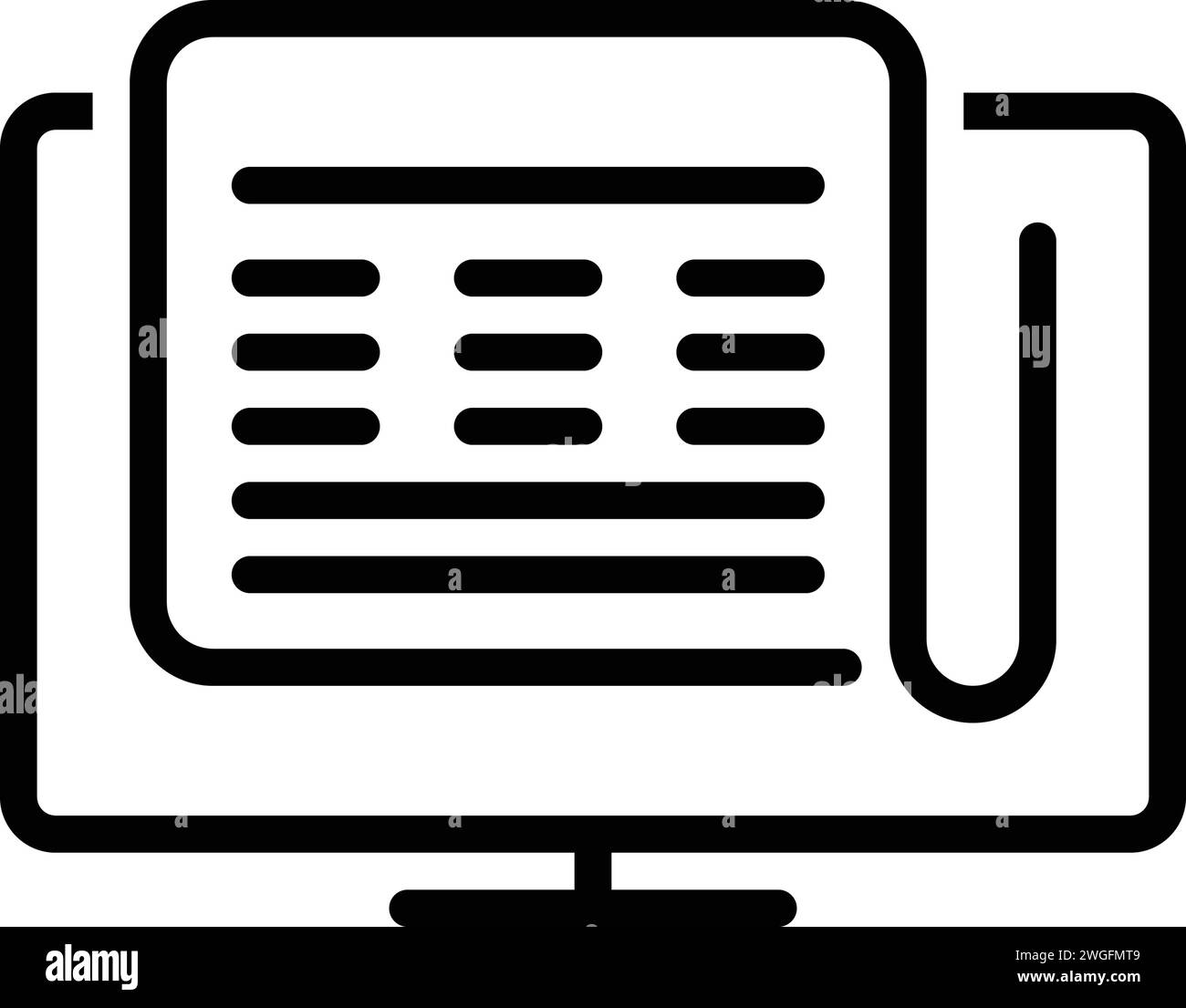 Icon for frontpage,flyleaf Stock Vector