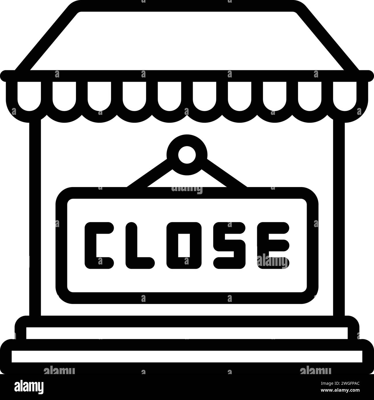 Icon for closed,barred Stock Vector