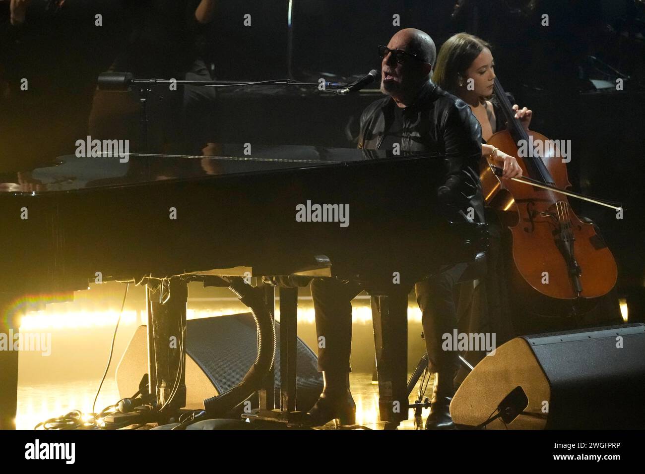 Billy Joel performs "Turn The Lights Back On" during the 66th annual