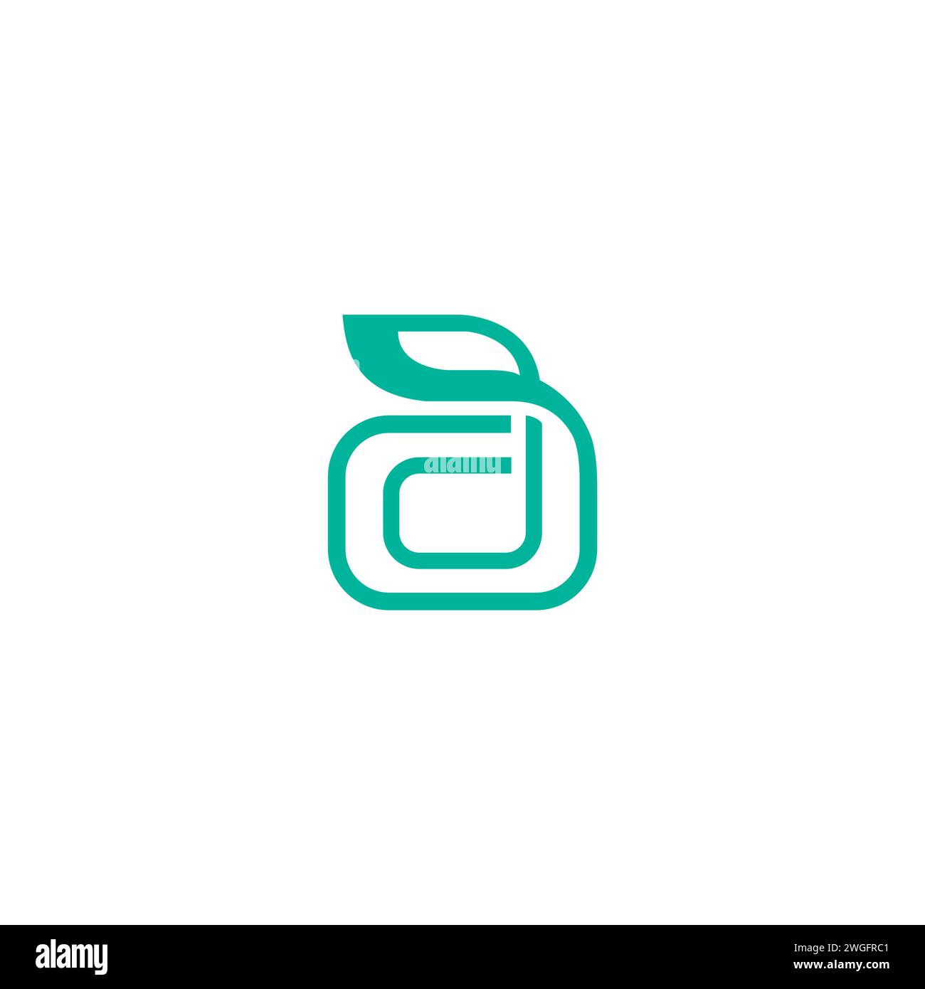 D Leaf Logo. Letter D Initial Design vector Stock Vector