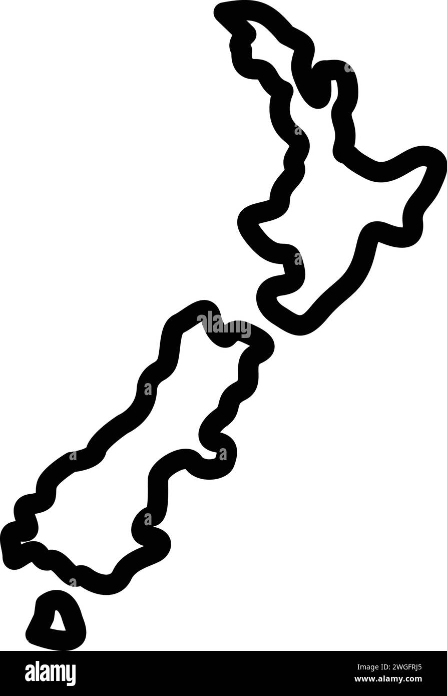 Icon For New Zealand map Stock Vector Image Art Alamy