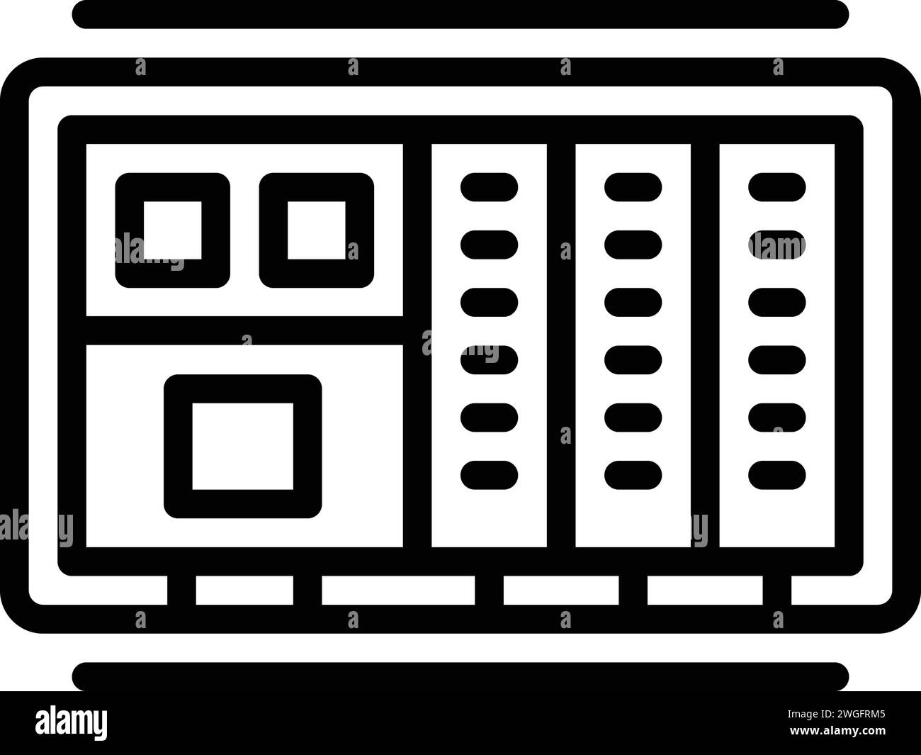 Icon for plc,controller Stock Vector