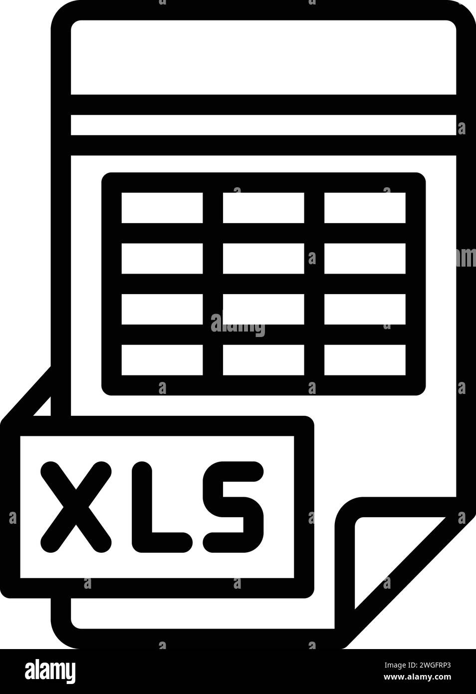Icon for excel,excel file Stock Vector
