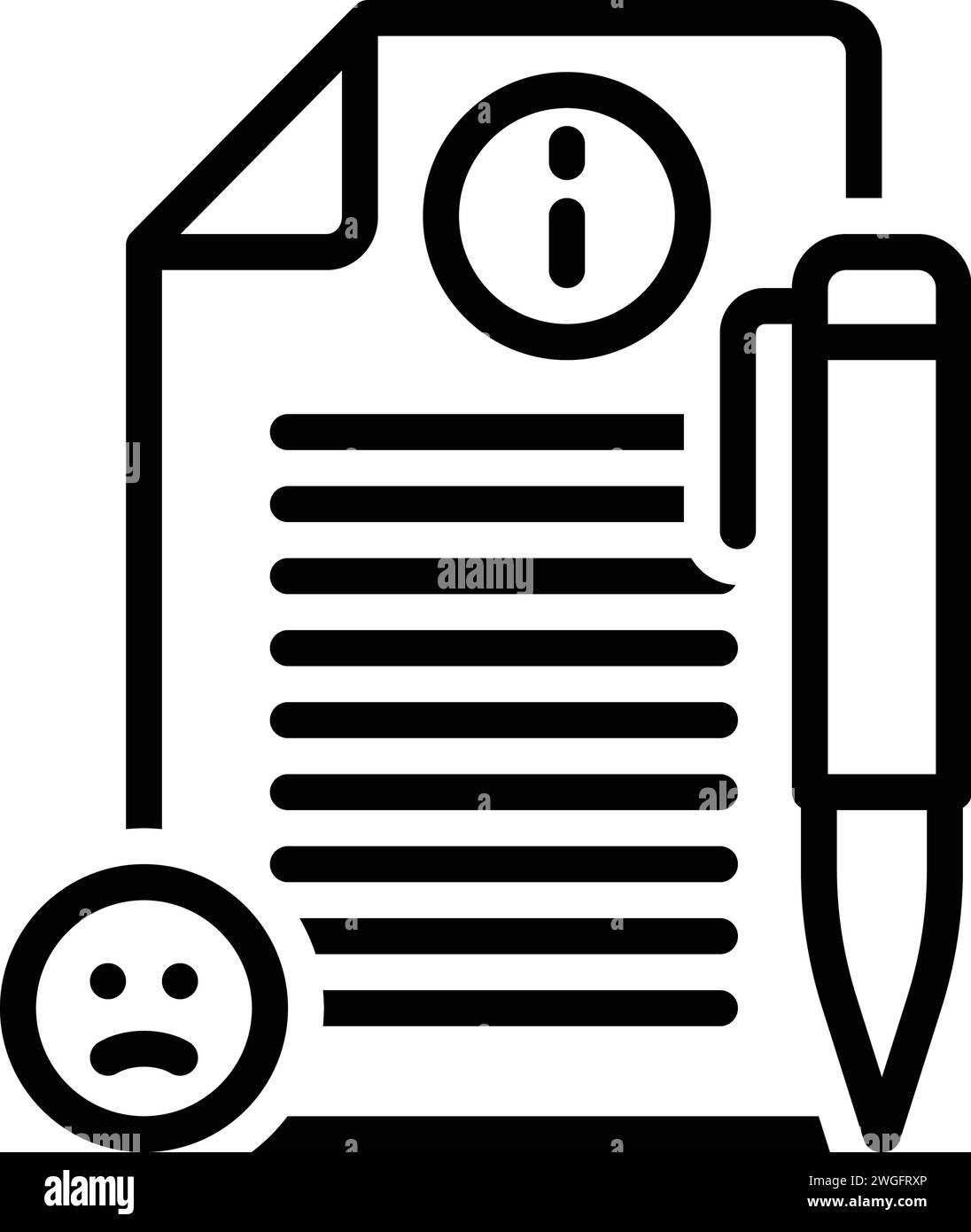Icon for complaints,grievance Stock Vector