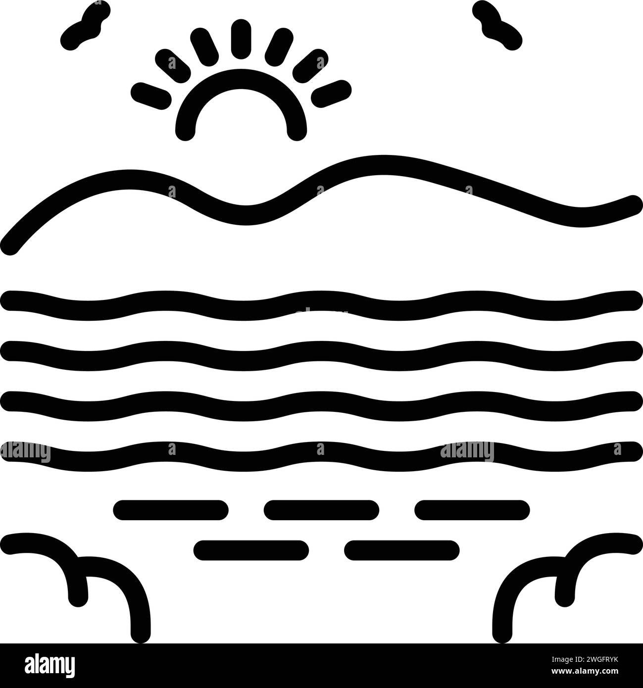 Icon for coastal,seaside Stock Vector