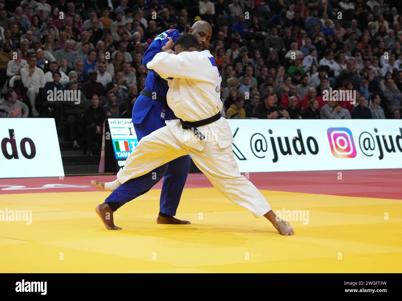 Paris, France. 04th Feb, 2024. Teddy Riner of France and KONE LOSSENI