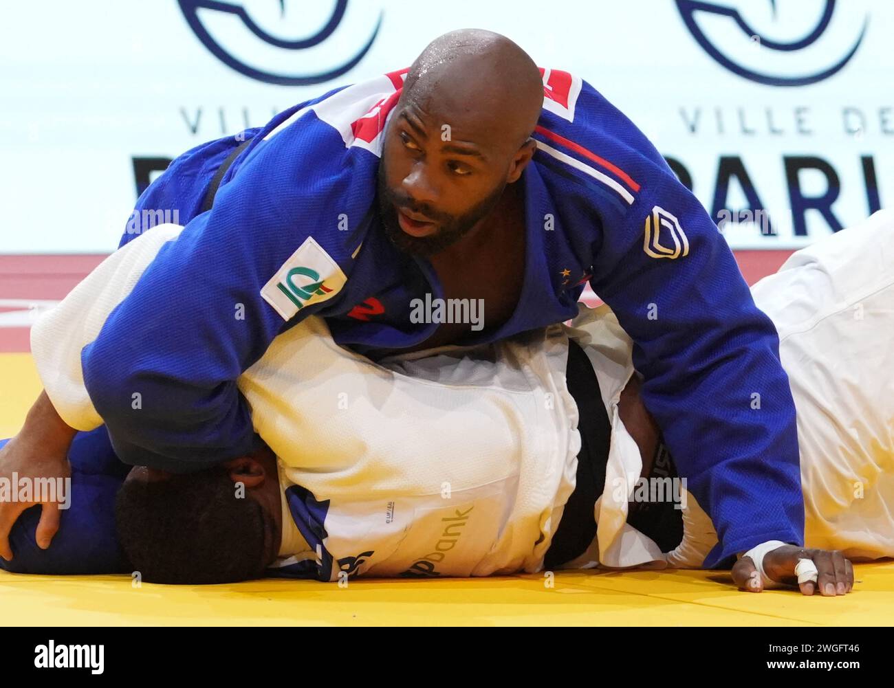 Paris, France. 04th Feb, 2024. Teddy Riner of France and KONE LOSSENI