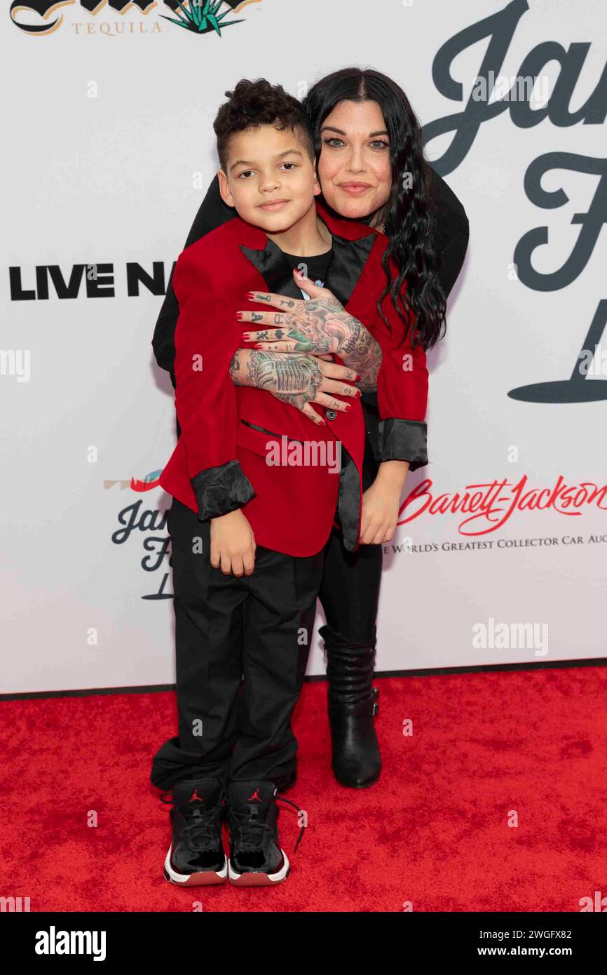 Los Angeles, USA. 04th Feb, 2024. Axton Joseph and Mia Tyler attend the