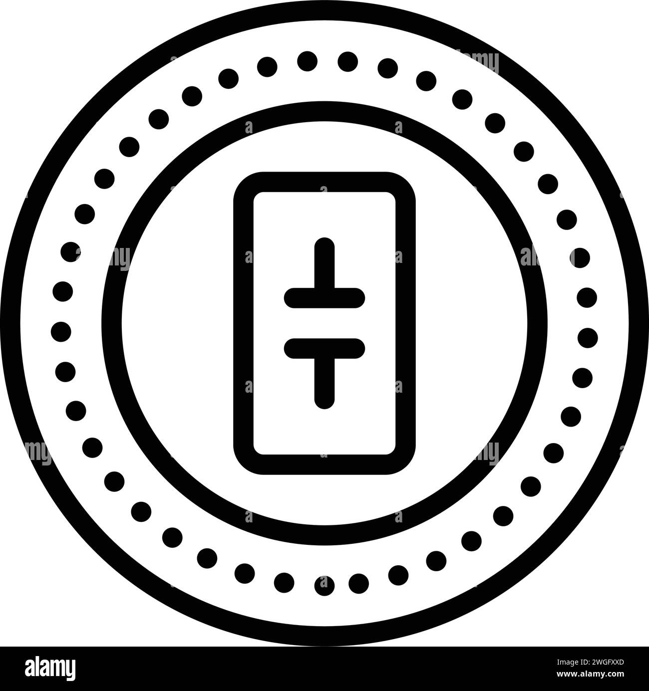 Icon for theta,ancient Stock Vector