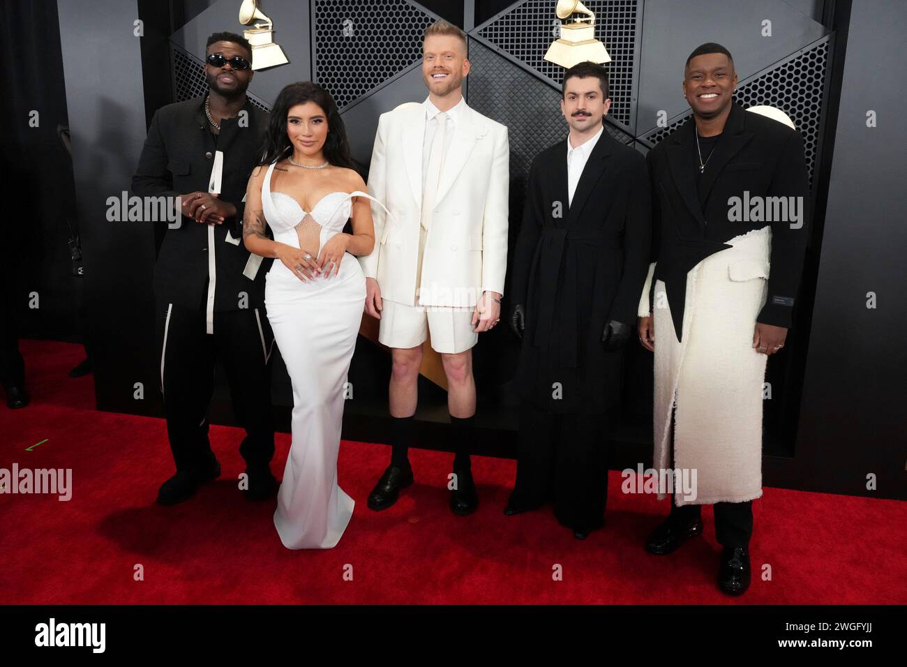 Pentatonix, from left, Kevin Olusola, Kirstin Maldonado, Scott Hoying
