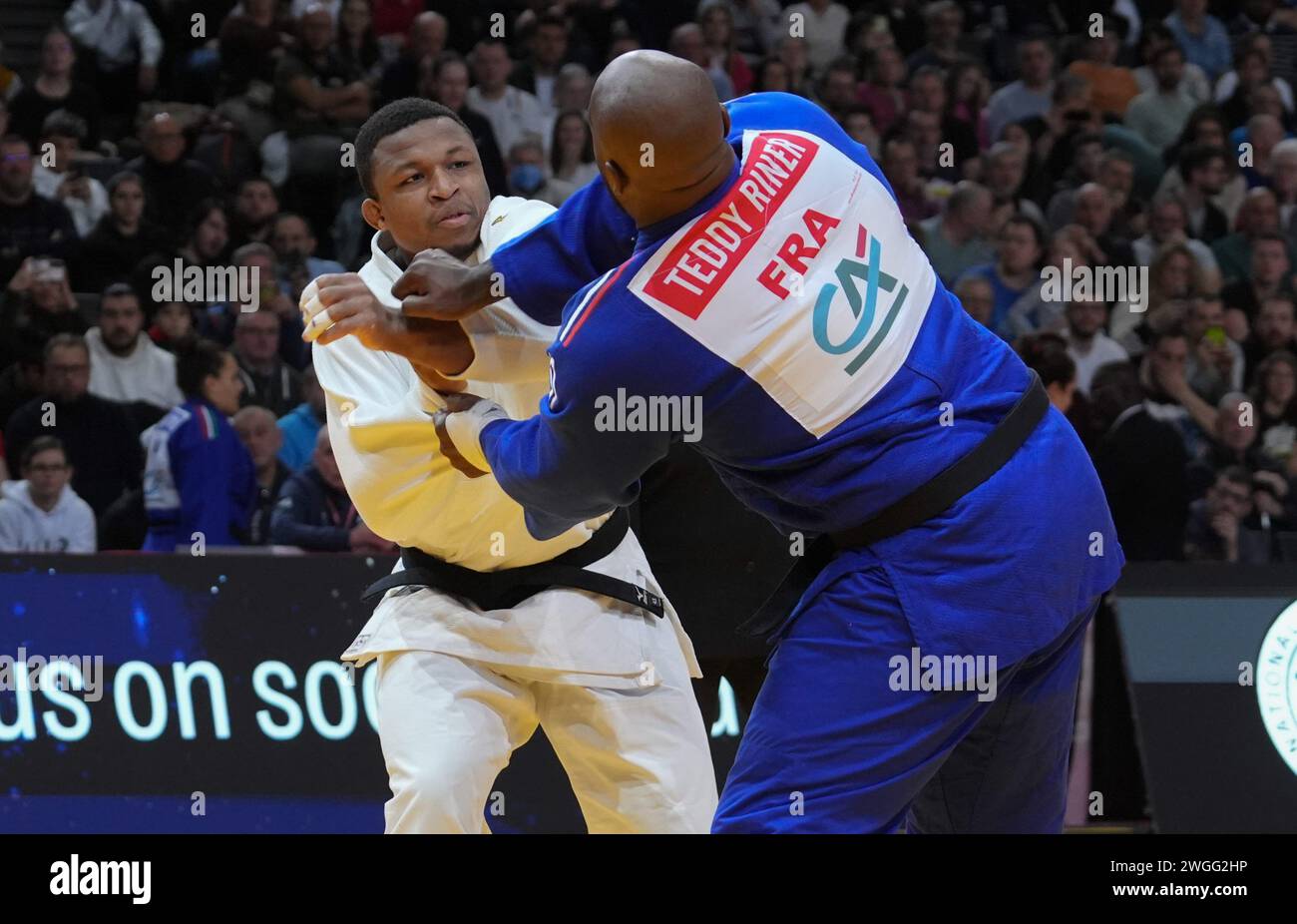 Paris, France. 04th Feb, 2024. TEDDY RINER OF FRANCE and KONE LOSSENI