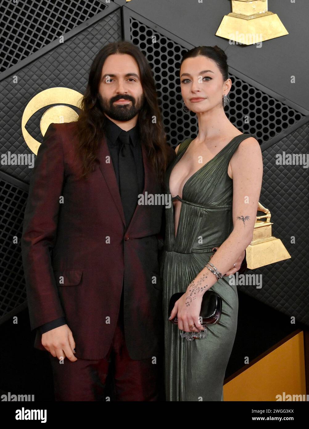 Los Angeles, United States. 04th Feb, 2024. (L-R) Jay Weinberg and Chloe Howcroft attend the 66th annual Grammy Awards at the Crypto.com Arena in Los Angeles on Sunday, February 4, 2024. Photo by Jim Ruymen/UPI Credit: UPI/Alamy Live News Stock Photo