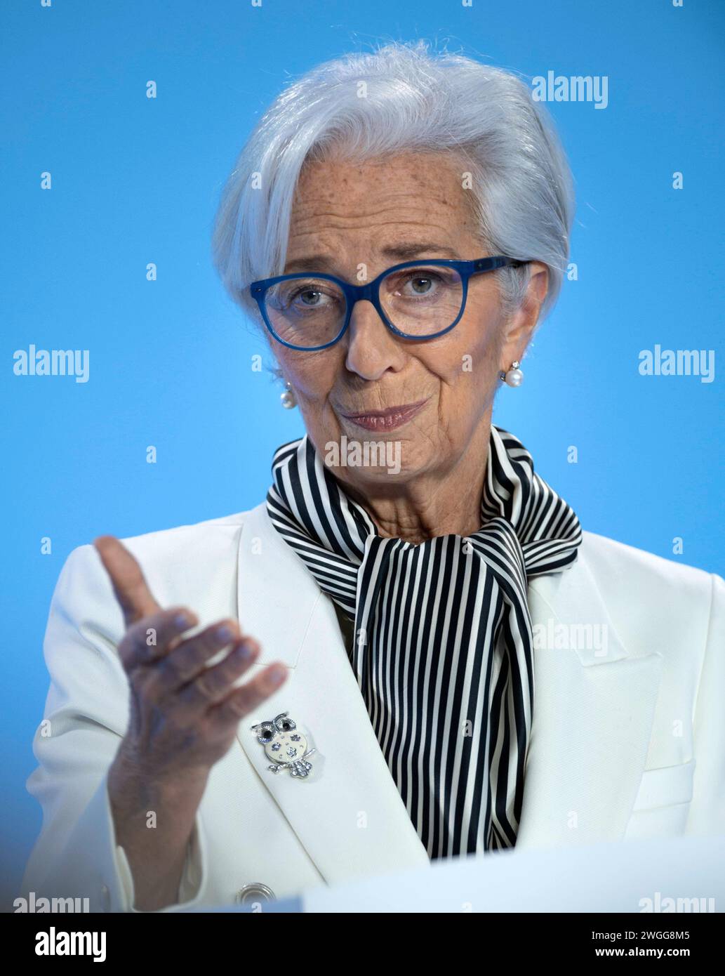 Christine LAGARDE , Praesidentin von Europaeische Zentralbank  EZB  , 25.01.2024 Christine LAGARDE , President of European Central Bank  ECB  , 25.01.2024 *** Christine LAGARDE , President of European Central Bank ECB , 25 01 2024 Christine LAGARDE , President of European Central Bank ECB , 25 01 2024 Stock Photo