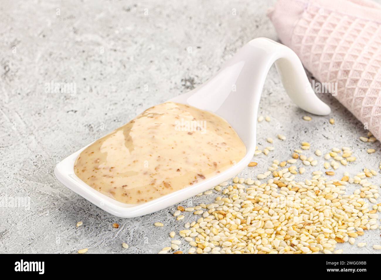 Sesame sauce dip in the bowl Stock Photo Alamy