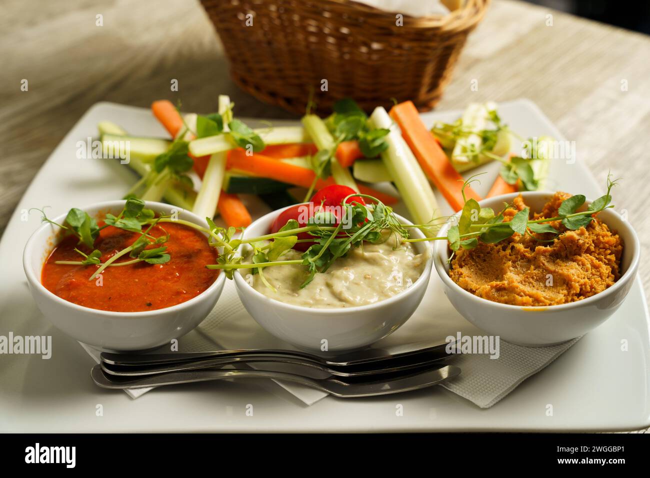 Tray dip sauces raw hi-res stock photography and images - Alamy