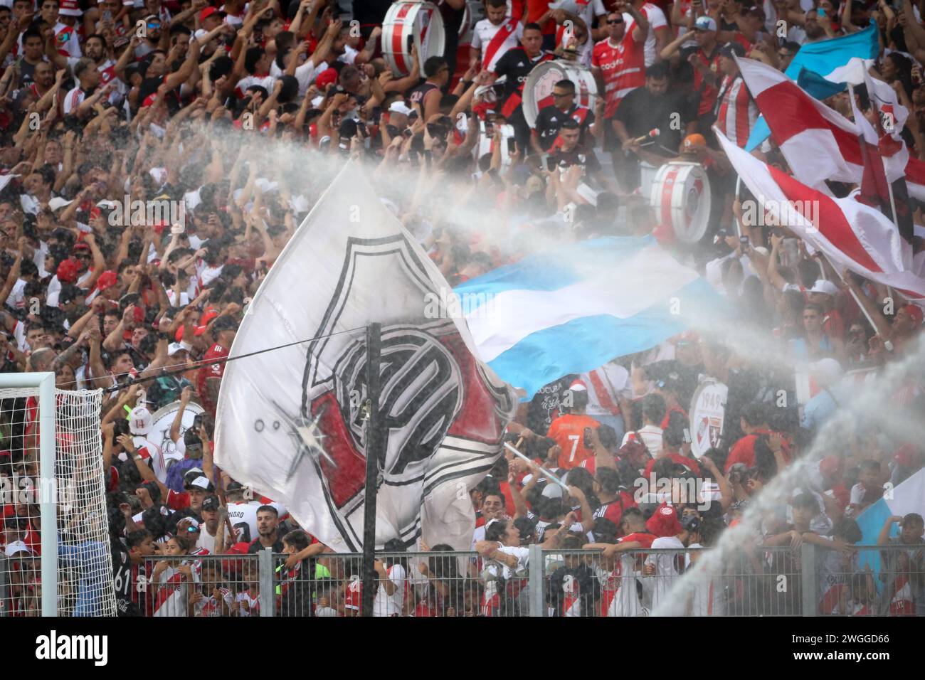 River Plate fans seen during the match between River Plate and Velez as
