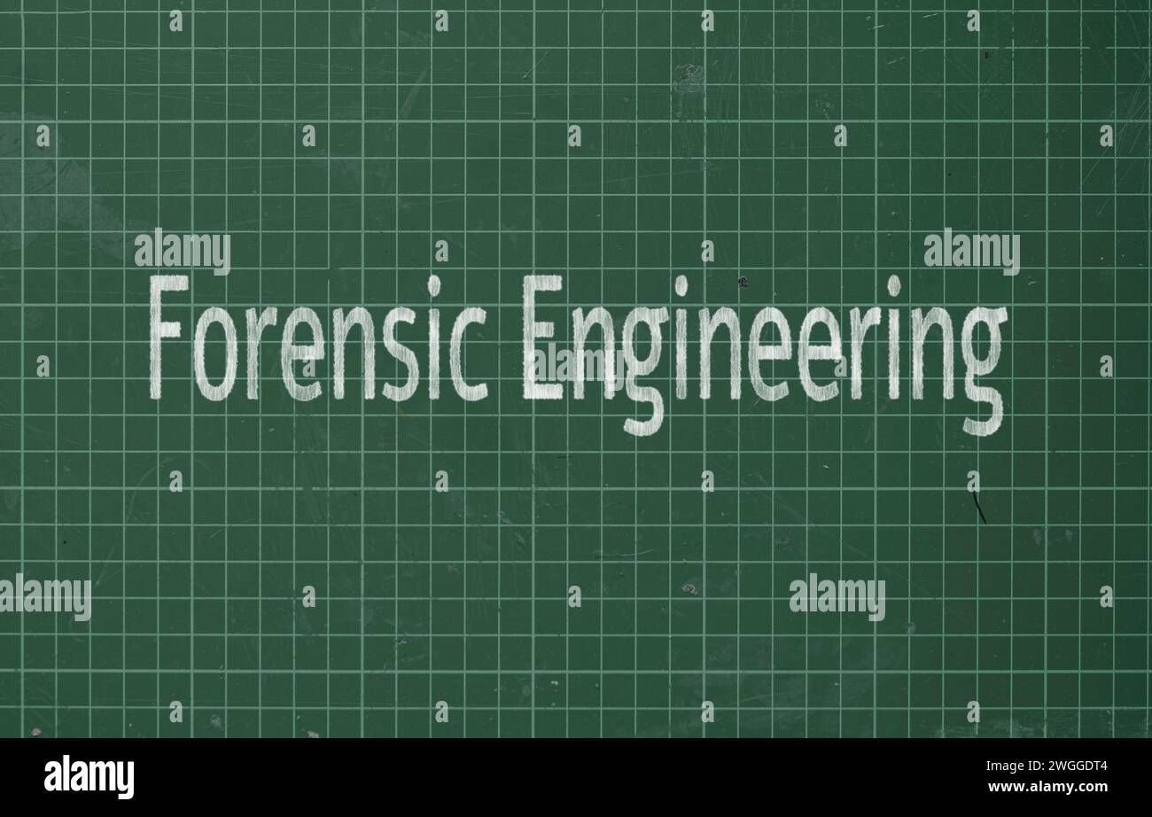 Forensic Engineering Applies engineering principles to investigate accidents, failures, and