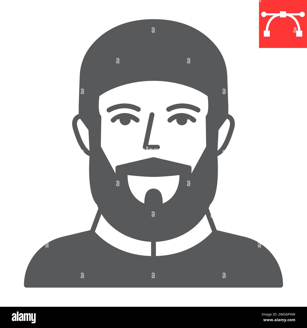 Portrait solid man in Stock Vector Images - Alamy