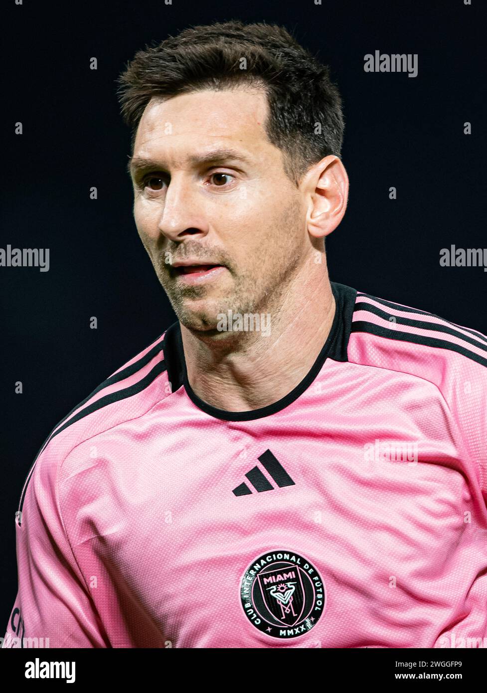 Lionel Messi 10 of Inter Miami FC looks on during the Riyadh Season