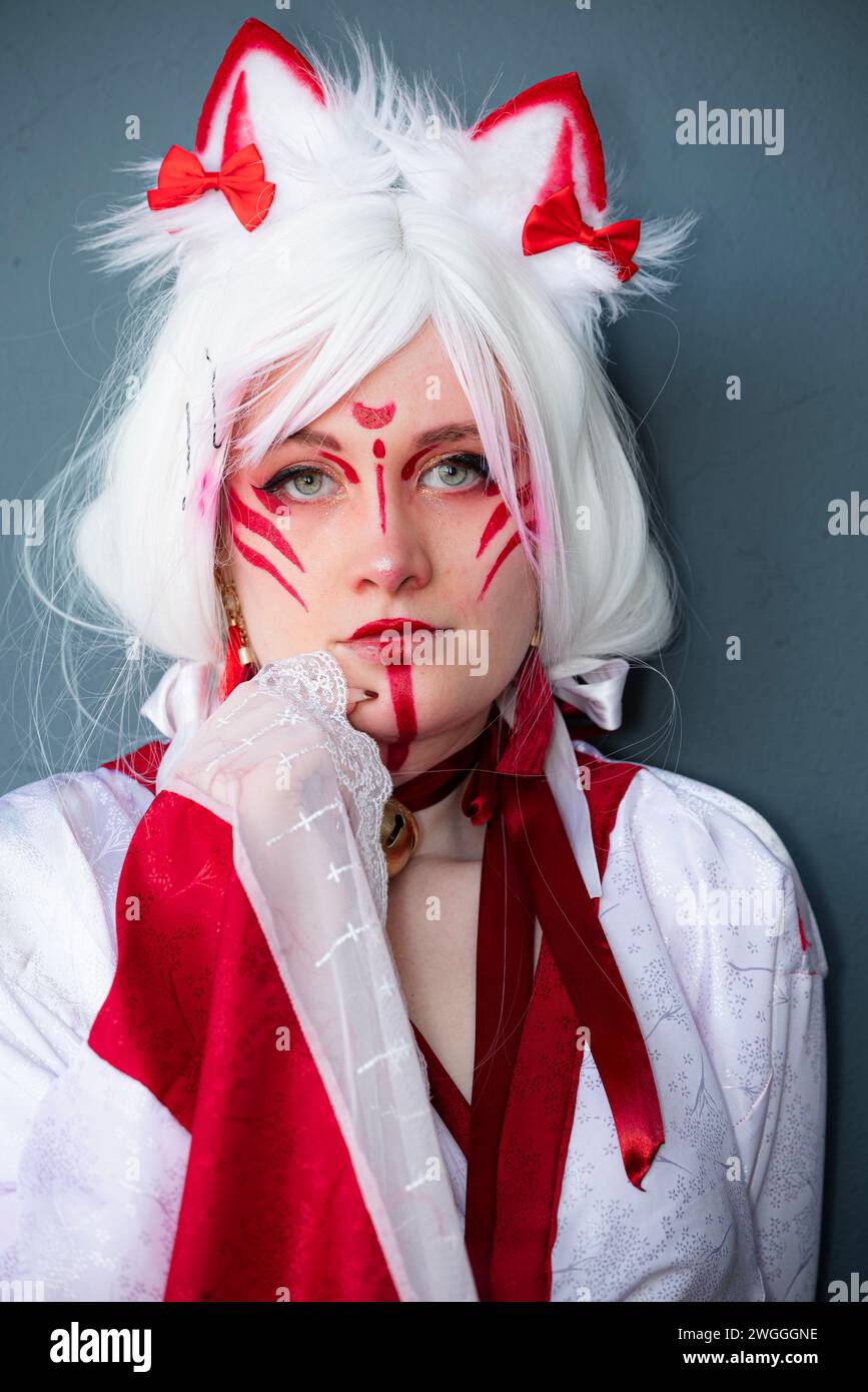 A cosplayer dressed in a Ja…