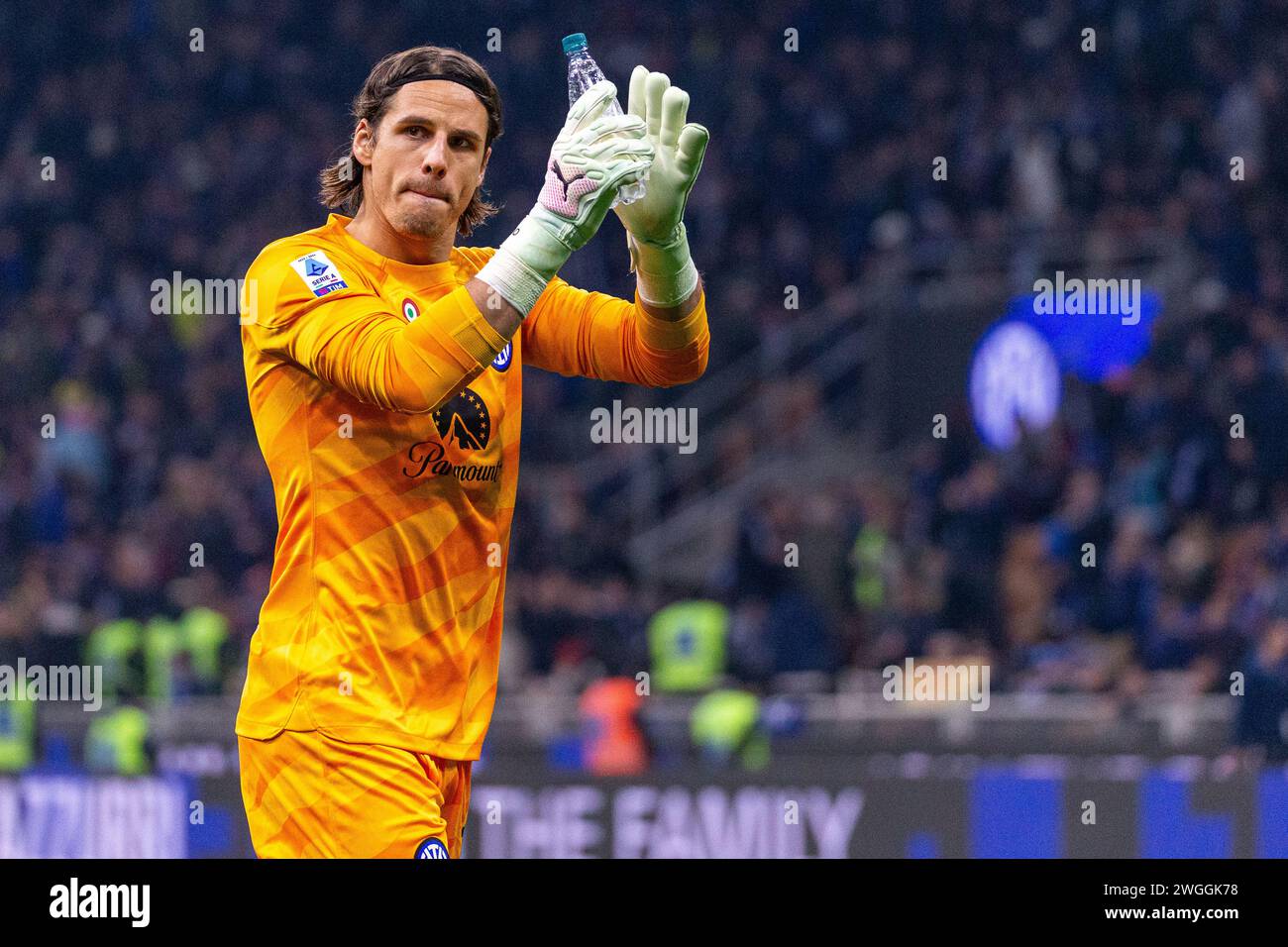 Milan, Italy - february 4 2024 - Inter-Juventus serie A - sommer yann fc internazionale Credit: Kines Milano/Alamy Live News Stock Photo