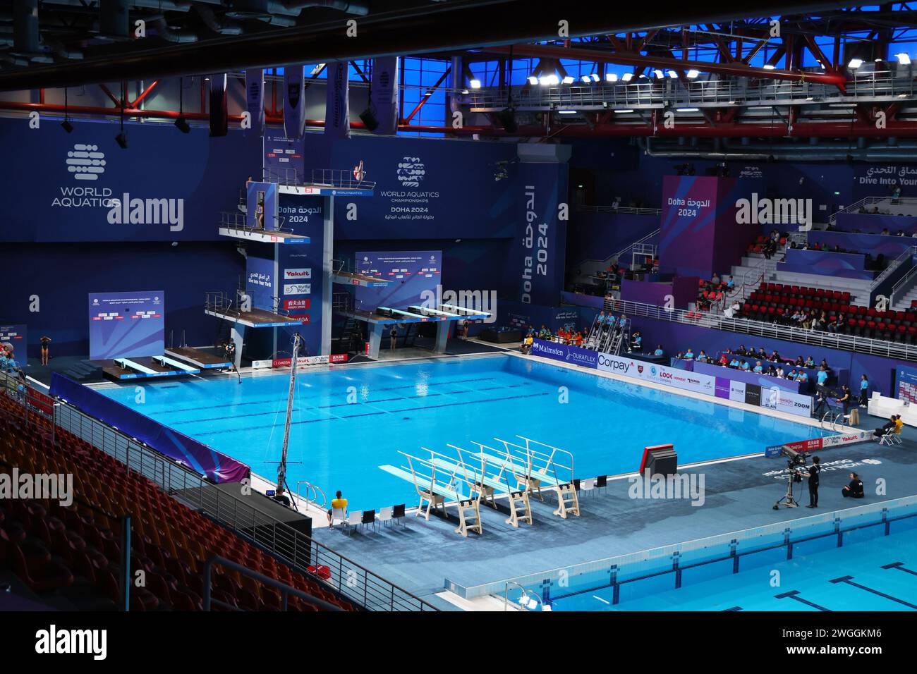 Doha, Qatar. 5th Feb, 2024. General view Diving World Aquatics
