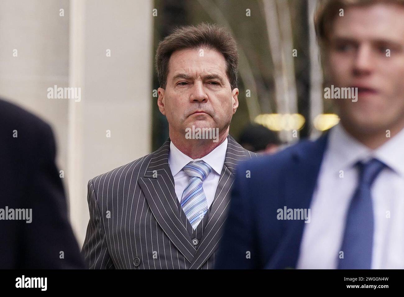Dr Craig Wright arrives at the Rolls Building in London for a hearing over  the identity of the creator of Bitcoin. The hearing is being held to  determine whether or not computer