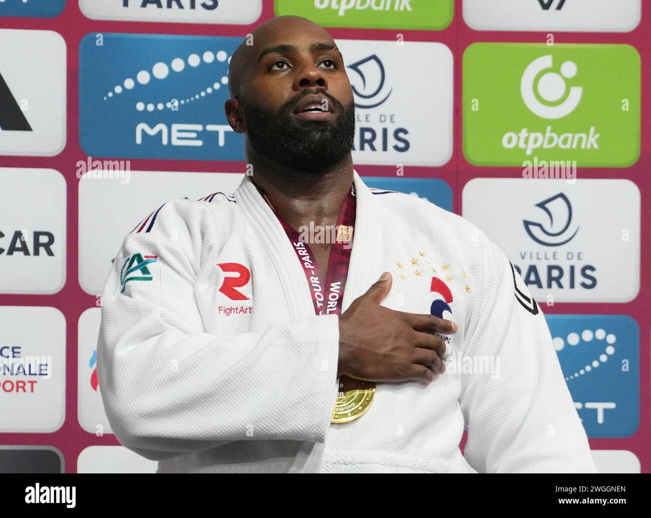 Teddy Riner of France Gold medal, Men's +100 Kg during the Paris Grand