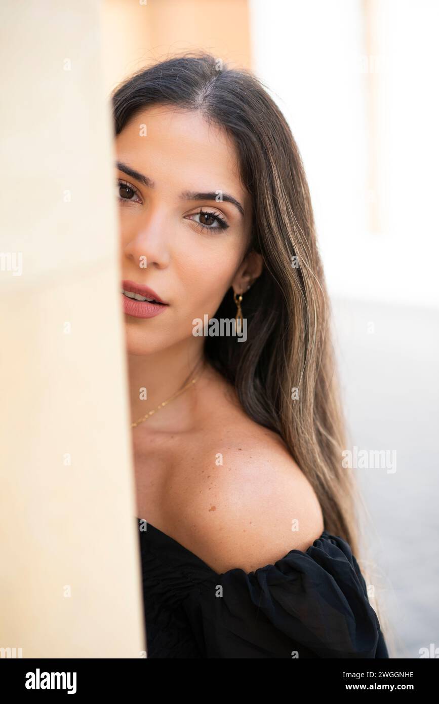 Closeup beautiful latina woman hi-res stock photography and images - Alamy