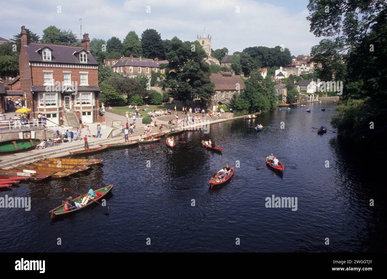 UK, Yorkshire, Knaresborough, market town on the river Nidd. Stock Photo