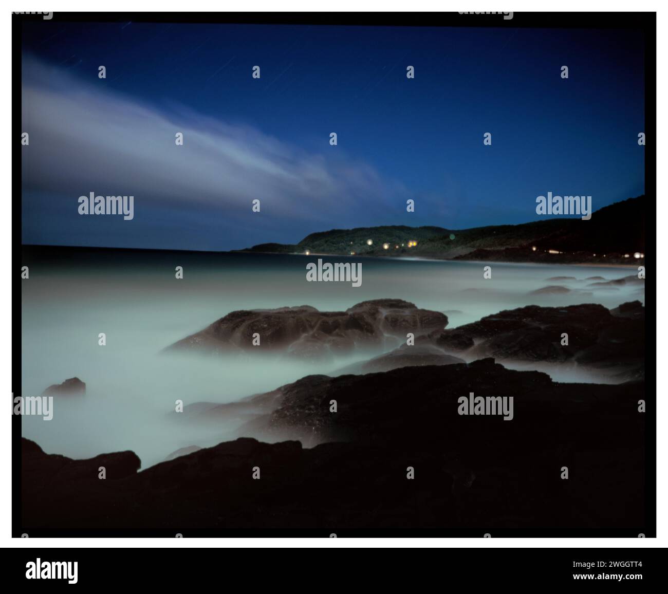 Night coastal image Cut Out Stock Images & Pictures - Alamy