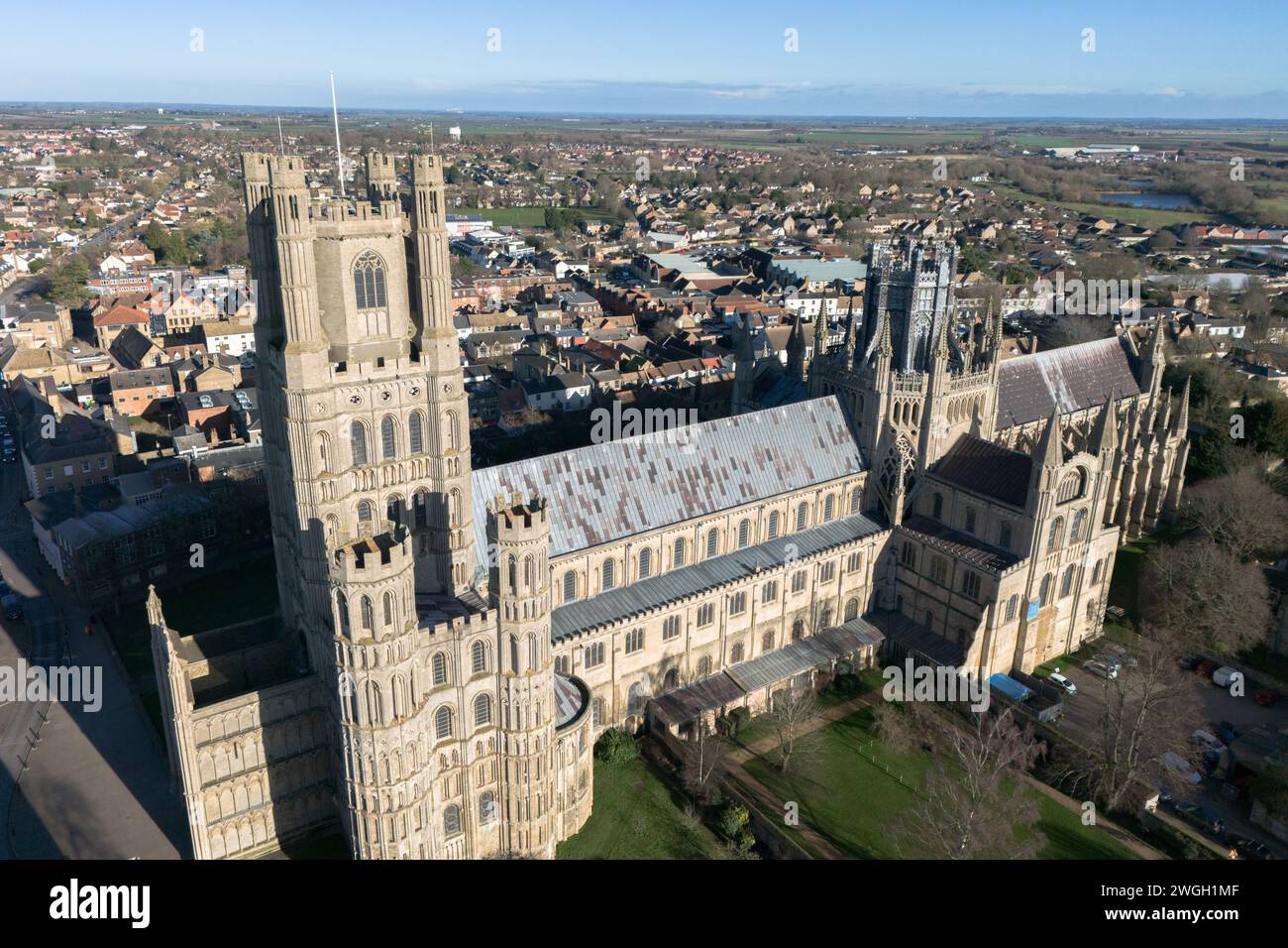Aerial view ely cathedral hi-res stock photography and images - Alamy