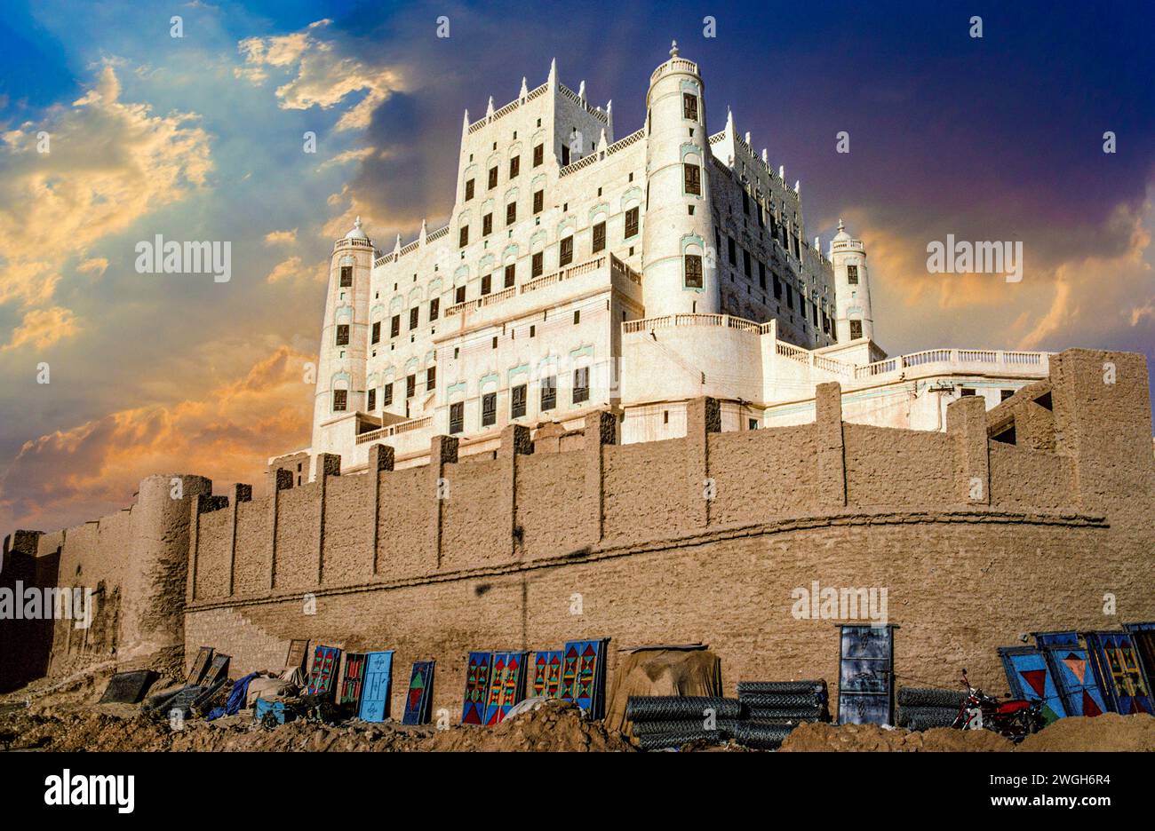 Sultans Palace, Seyun, Wadi Hadramaut, South Yemen Stock Photo