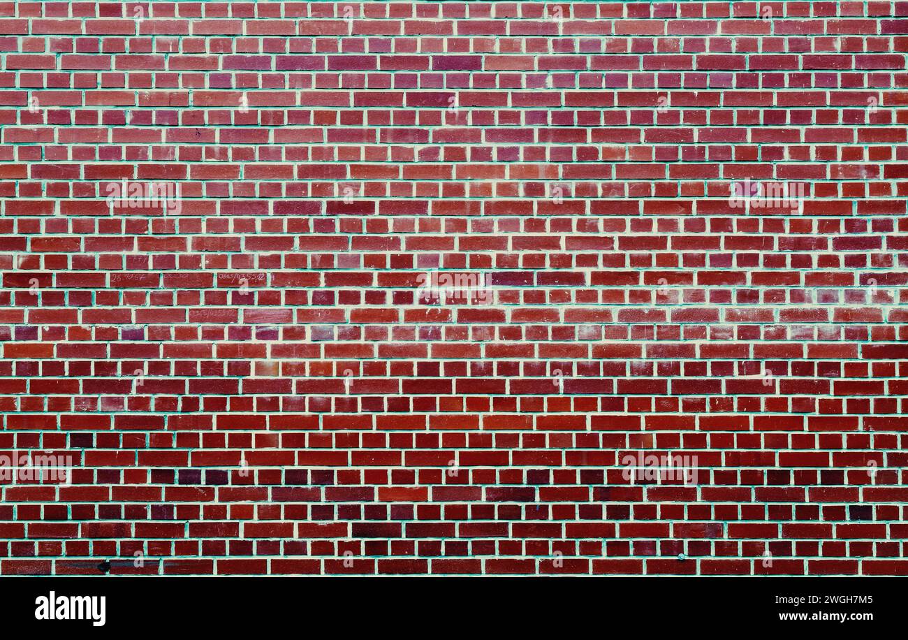Textured Red Brick Wall - Full Frame Building Background Stock Photo ...